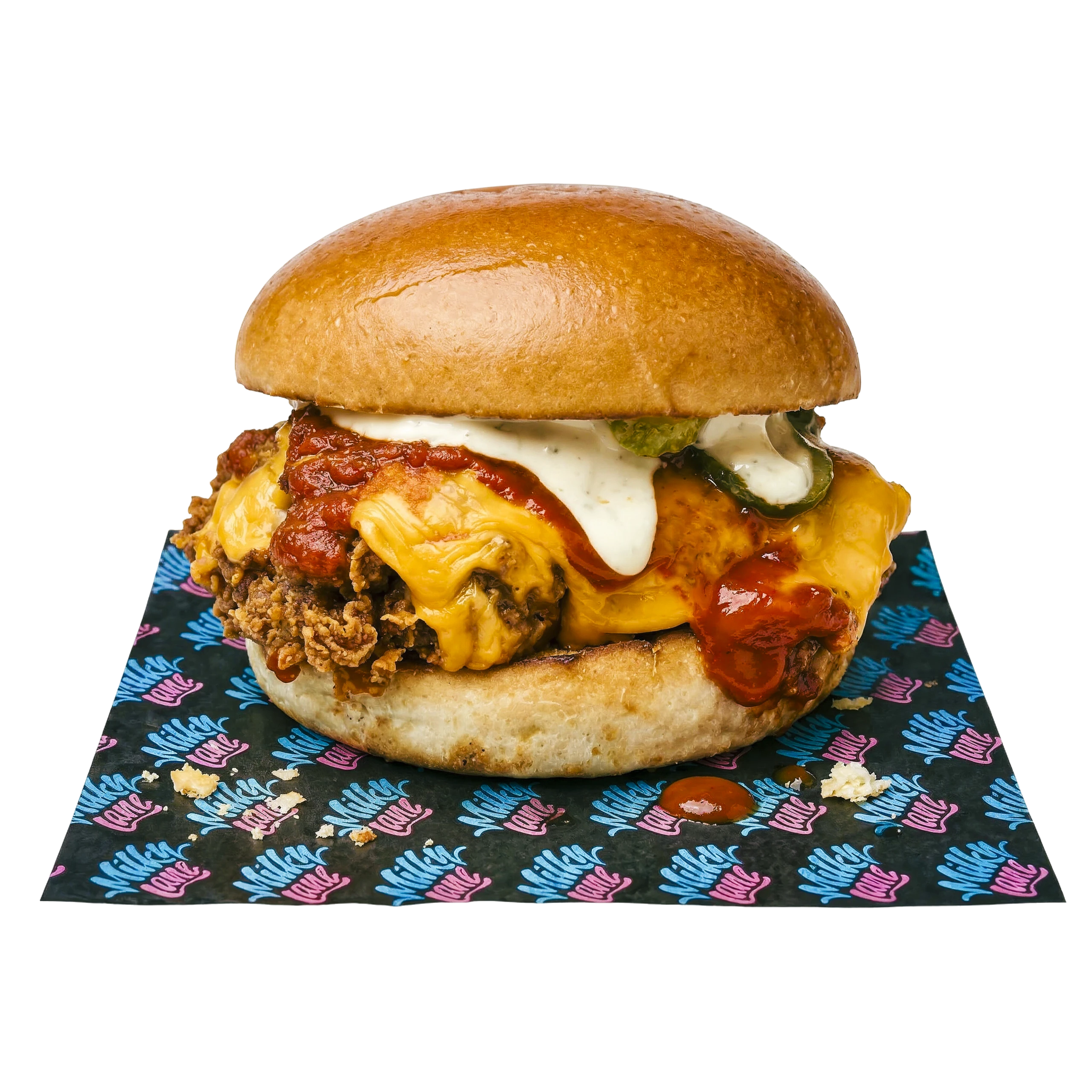 Fried Chicken Weezy burger