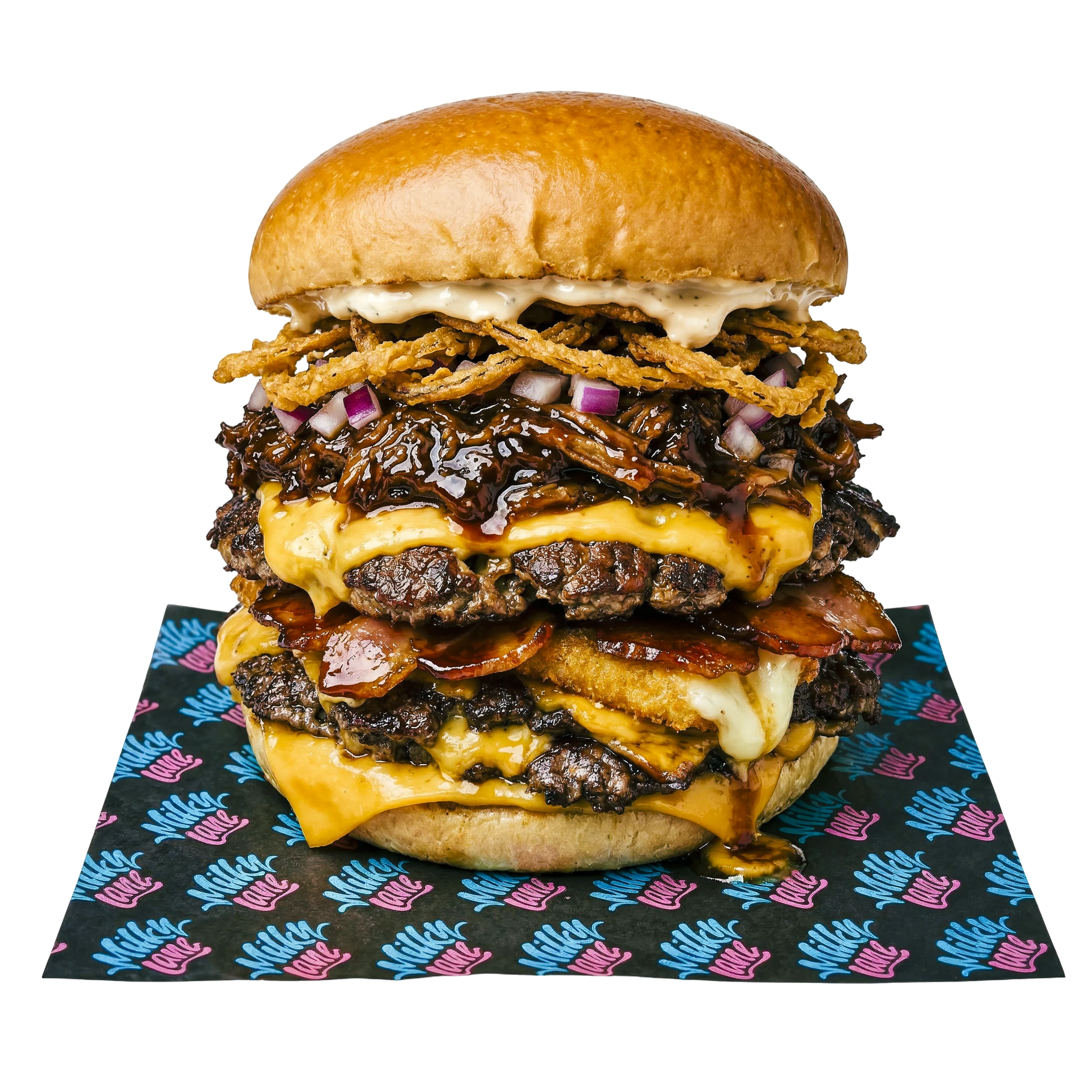 Big Poppa · double smashed beef, bacon, aged cheddar
