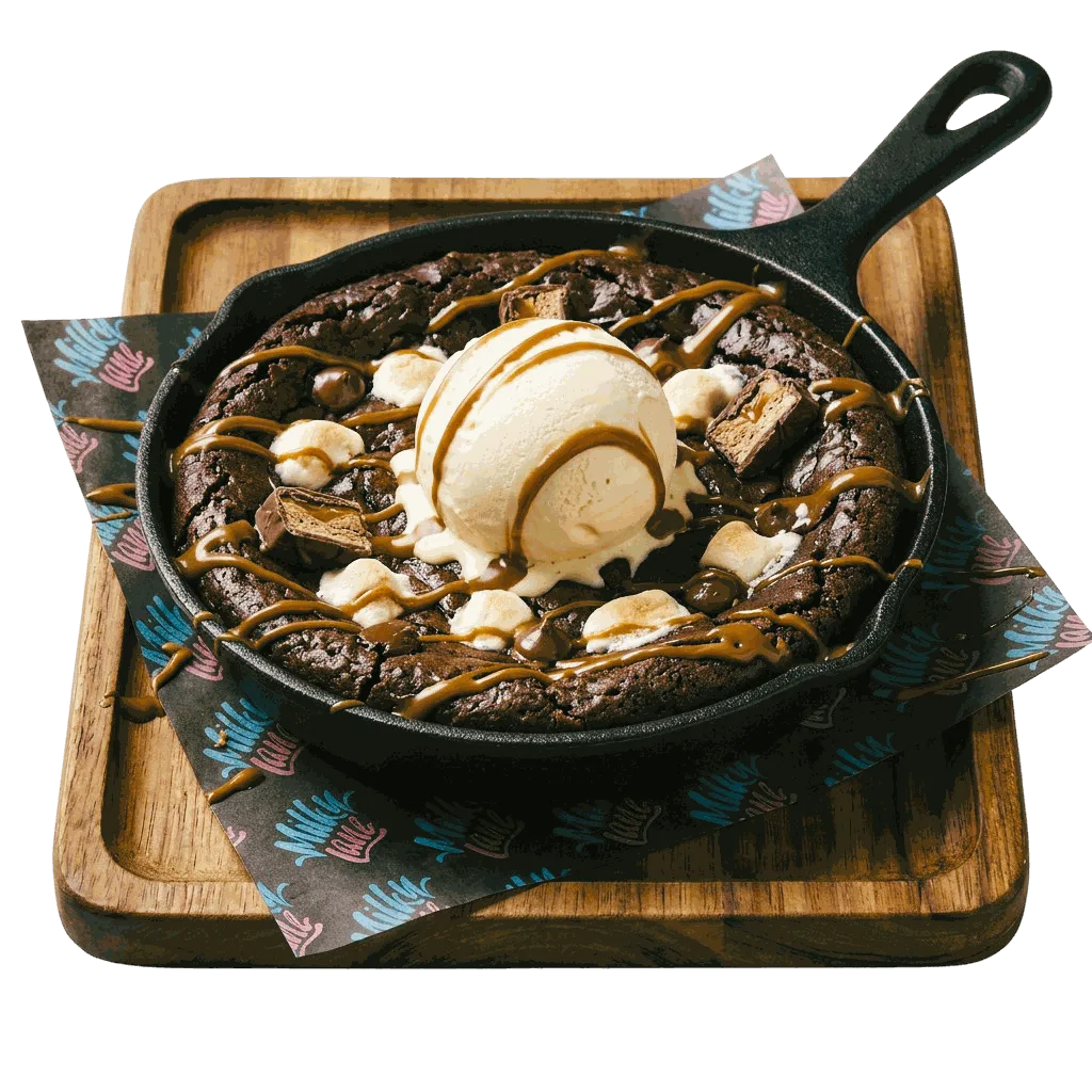 Mars Bar Brownie Skillet